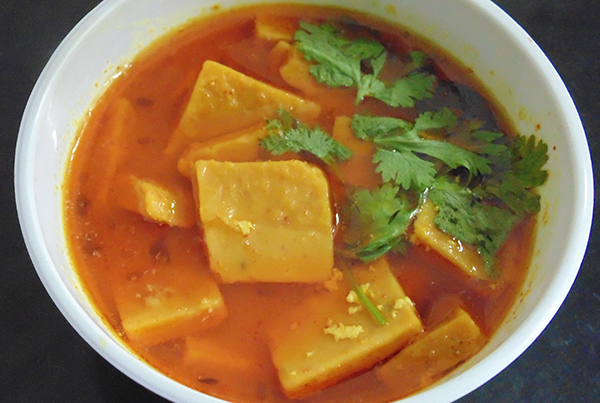 Famous Kathiyawadi Spicy recipe-Dhokli nu Shaak by Chef Debananda Sarkar- Heritage Khirasara Palace, Rajkot