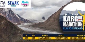 International marathon at Kargil